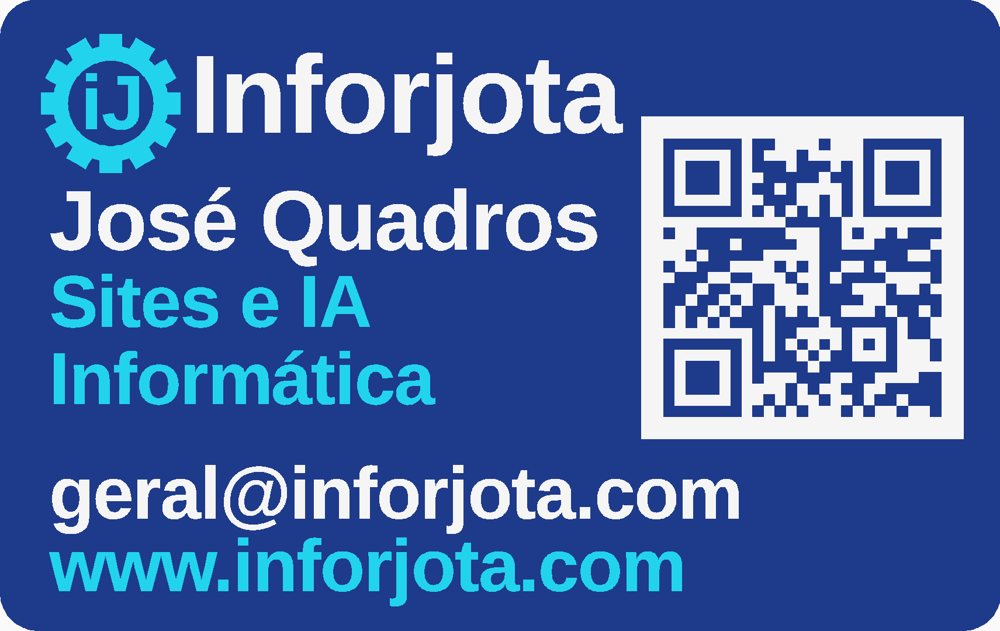 Cartão de visita azul impresso em 3D com logótipo e código QR